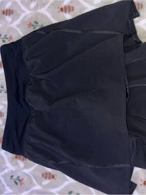 Black Athletic Skort with Inner Shorts